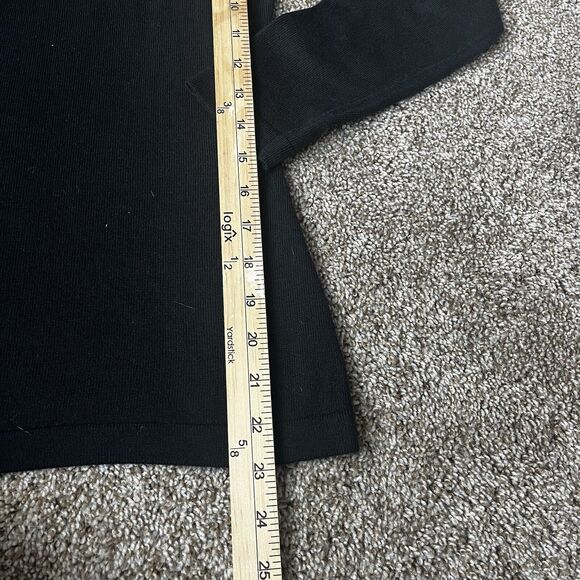 Lilly Pulitzer Off The Shoulder Alira Sweater Faux Fur Collar Size Medium Black - Picture 5 of 7